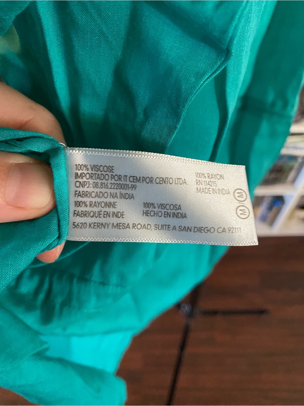 Relaxed Teal Swim Coverup with Drawstring Waist - Picture 12 of 12